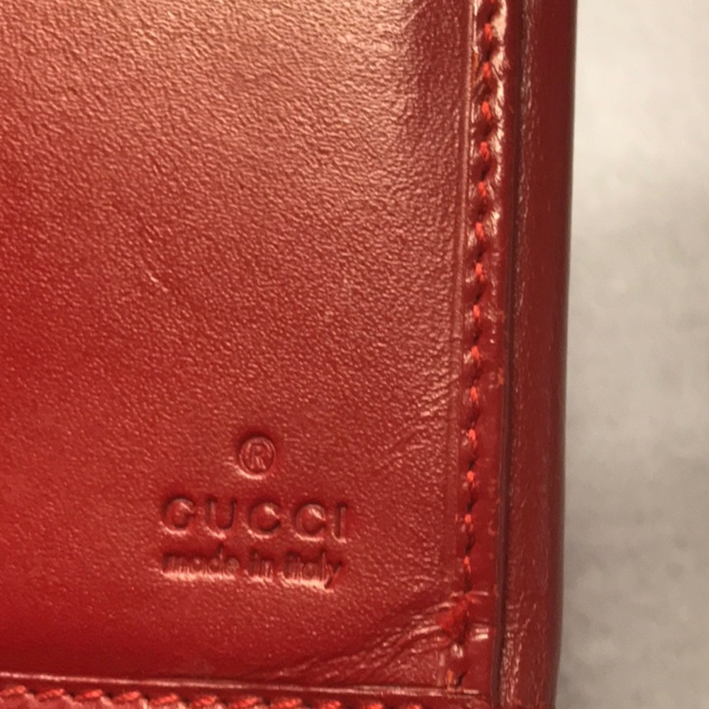 Canvas Gucci wallet blue red leather gold hardware - Picture 10 of 14